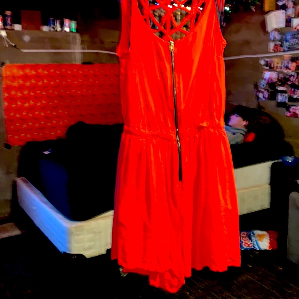 red short romper